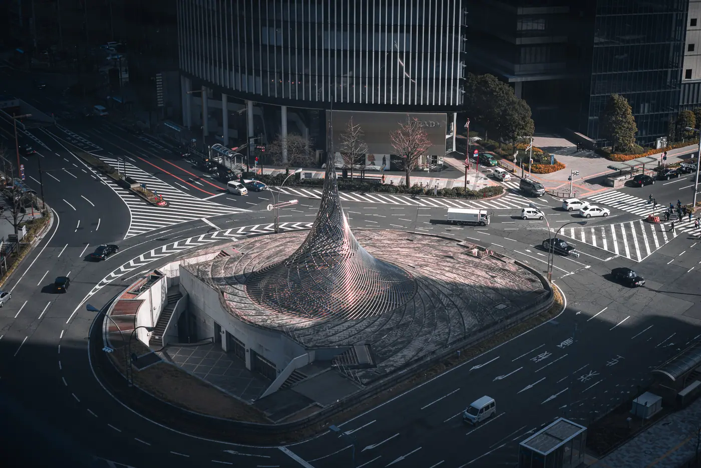 Looking down on a Sakae intersection, Nagoya